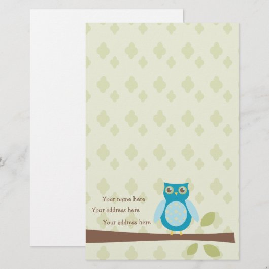 Einfache Süßschale Briefpapier (Vorne/Hinten)