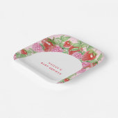 Einfache Sweet Strawberry Arch Baby Dusche Pappteller (Gewinkelt)