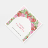 Einfache Sweet Strawberry Arch Baby Dusche Serviette (Ecke)