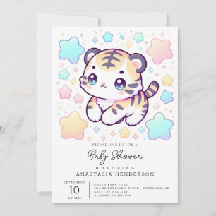 Einfache Sweet Tiger Baby Dusche Einladung
