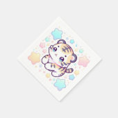 Einfache Sweet Tiger Baby Dusche Serviette (Ecke)