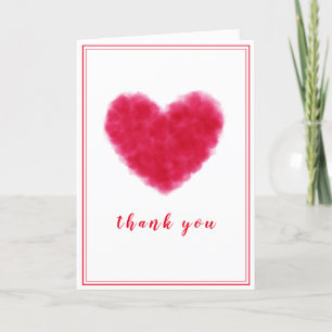 Einfache Sweetheart Frame Valentines Baby Dusche Dankeskarte
