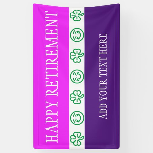 Einfache Symbole - KLEEBLÄTTER + Ihre Ideen Banner (Vertikal)