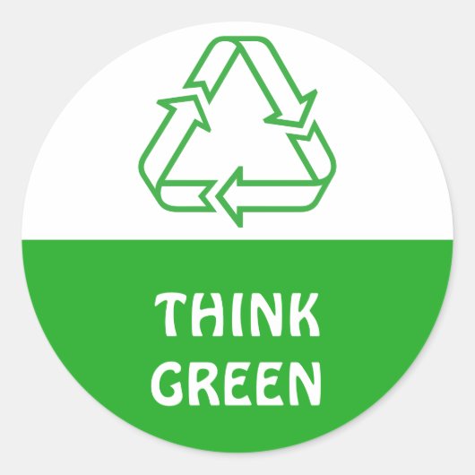Einfache Symbole - RECYCELND TRIANGLE + Ihre Ideen Runder Aufkleber (Vorderseite)
