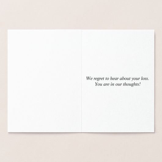 Einfache Sympathiekarte Folienkarte (Innenseite)