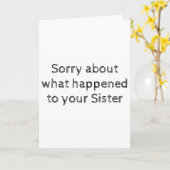 Einfache Sympathiekarte, Schwester Karte (Gelbe Blume)