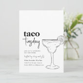 Einfache Taco Dienstag-Haus-Party Einladung (Stehend Vorderseite)