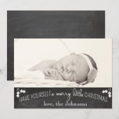 Einfache Tafel-Weihnachtskarte Feiertagskarte (Vorne/Hinten)