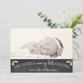 Einfache Tafel-Weihnachtskarte Feiertagskarte (Stehend Vorderseite)