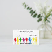 Einfache Tagesbetreuungskarten Visitenkarte (Stehend Vorderseite)