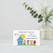 Einfache Tagesbetreuungskarten Visitenkarte (Stehend Vorderseite)