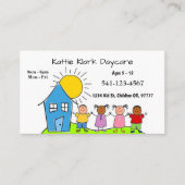 Einfache Tagesbetreuungskarten Visitenkarte (Vorderseite)