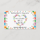 Einfache Tagesbetreuungskarten Visitenkarte (Vorderseite)