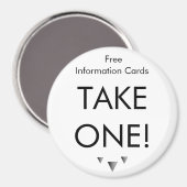 Einfache Take One Magnet - Individuell angepasst (Vorderseite/Rückseite)