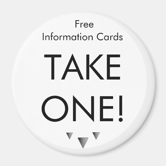 Einfache Take One Magnet - Individuell angepasst (Vorne)