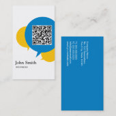 Einfache Talk Bubbles Dolmetschen Business Card Visitenkarte (Vorne/Hinten)