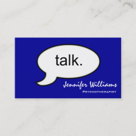 Einfache Talk Psychotherapeut Moderne Visitenkarte