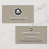 Einfache Tan & Gray Electric Services Visitenkarte (Vorne/Hinten)