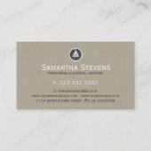 Einfache Tan & Gray Electric Services Visitenkarte (Rückseite)