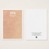 Einfache Tan Linen-Ohrring-Display-Karte (Vorne & Hinten)