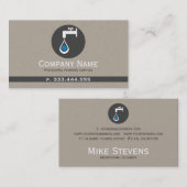 Einfache Tan- und Grau-Installationsservices Visitenkarte (Vorne/Hinten)