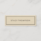 Einfache Tanne mit schwarzer Grenze Minimalistisch Mini Visitenkarte (Vorderseite)