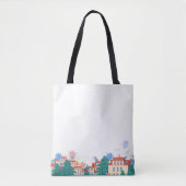 Einfache Tasche mit Straßenszene entlang der Basis (Vorderseite)