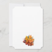 Einfache Tasse Kaffee-Herbstlaub Erntedank Einladung (Rückseite)