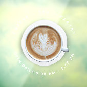 Einfache Tasse Kaffee Shop Geschäftsöffnungszeit Fensteraufkleber (Blatt 3)