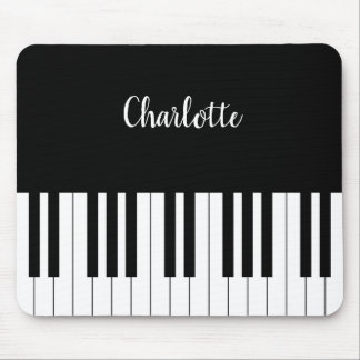 Einfache Tastatur für Schwarz und Weiß Mousepad
