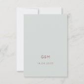 Einfache Tauben-Grau-Aquarell-Blumen Dankeskarte (Rückseite)