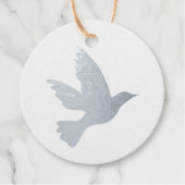 Einfache Taubenfliegervogel-Silhouette Geschenkanhänger (Vorderseite)