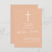 Einfache Taufe Cross Baby Dedication Einladung (Vorne/Hinten)