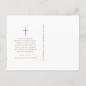 Einfache Taufe Vielen Dank mit Cross Foto Postkarte (Rückseite)