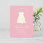 Einfache Taufe zum Abendessen Einladung (Stehend Vorderseite)