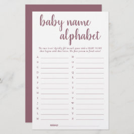 Einfache Taupe ABC Name | Wüste Rose Duschspiel