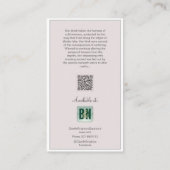 Einfache Taupe Autor-Werbeaktion Visitenkarte (Rückseite)