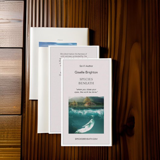 Einfache Taupe Autor-Werbeaktion Visitenkarte