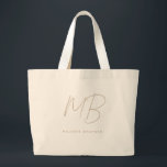 Einfache Taupe Minimalistisch Zwei Monogramm Name Jumbo Stoffbeutel<br><div class="desc">Einfache Taupe Minimalistisch Zwei Monogram Name Tasche perfekt für Chefs,  Berater,  Profis oder Geschäftsleute.</div>