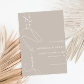 Einfache Taupe Moderne handgeschriebene Skripte Save The Date