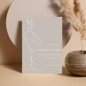 Einfache Taupe Moderne handgeschriebene Skripte Save The Date