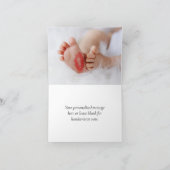 Einfache Taupe-Script | Wüste Rose Herz Foto Dankeskarte (Innenseite)