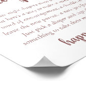 Einfache Taupe Spate Night Diapers | Wüste-Rose Poster (Ecke)