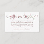 Einfache Taupgeschenke auf Anzeige | Wüstenveranst Begleitkarte (Vorderseite)