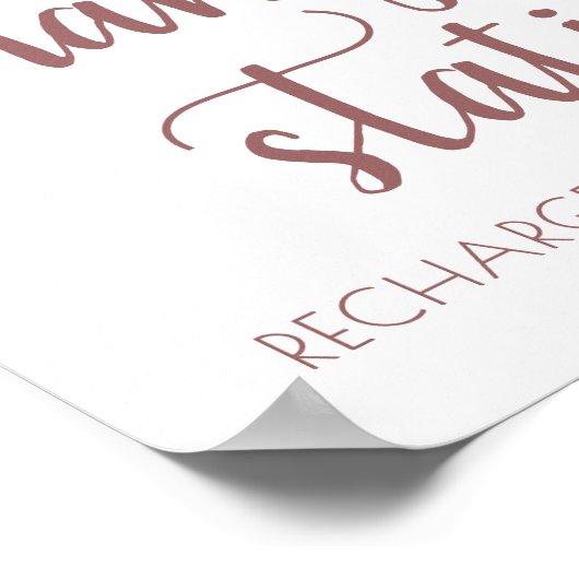 Einfache Taupwechsel-Station | Wüstenveranstaltung Poster (Ecke)