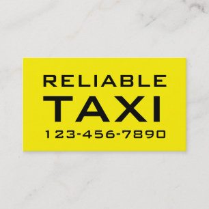 Einfache Taxi-Geschäftskarten in Fettschrift Visitenkarte