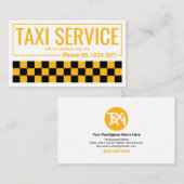 Einfache Taxi-Karos - Grenz-Share-Fahrer Visitenkarte (Vorne/Hinten)