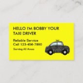 Einfache Taxi-Visitenkarten Visitenkarte (Vorderseite)