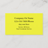 Einfache Taxi-Visitenkarten Visitenkarte (Rückseite)