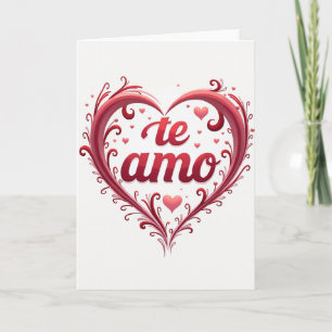 Einfache Te Amo-Hertzkarte Karte